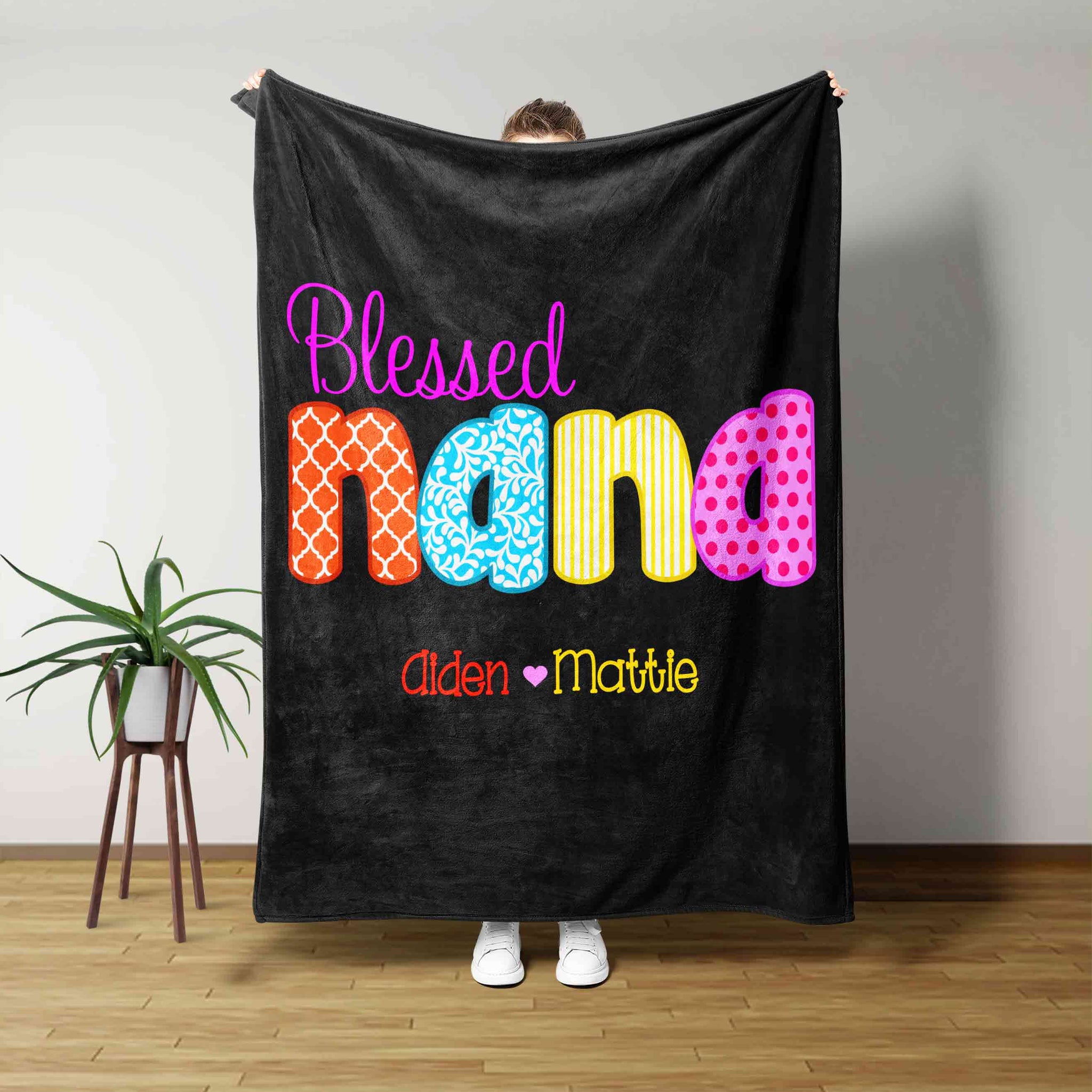 Monogrammed Blanket, Custom Name Blanket, Blanket For Gift, Family Blanket