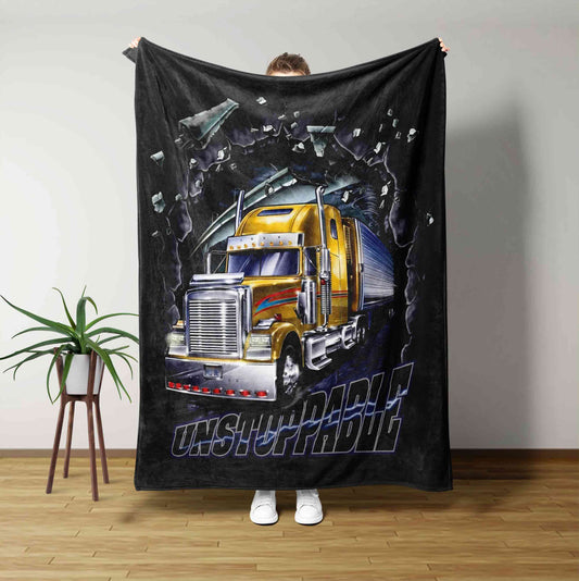 Unstoppable Blanket, Container Truck Blanket, Gift Blanket