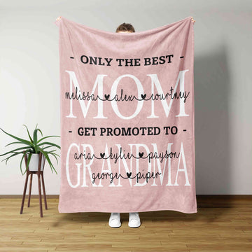 Only The Best Blanket, Get Promoted To Blanket, Family Blanket, Custom Name Blanket, Gift Blanket