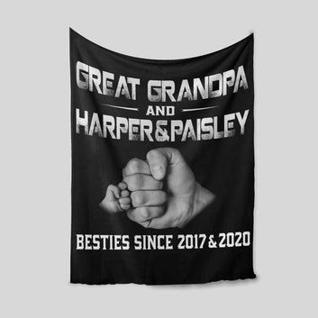 Great Grandpa Blanket, Grasp Blanket, Family Blanket, Custom Name Blanket, Gift Blanket