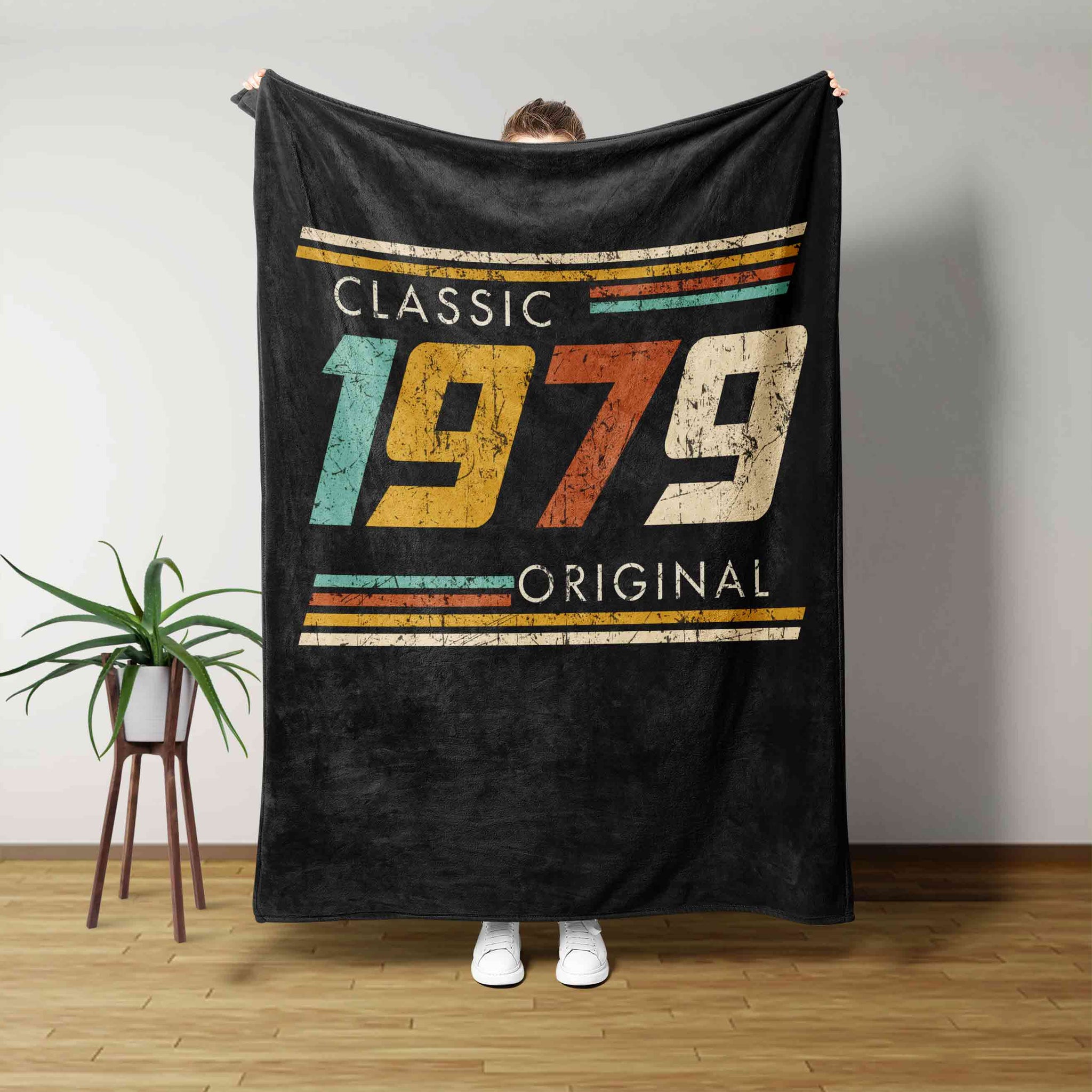 Classic 1979 Original Blanket, Custom Name Blanket, Gift Blanket