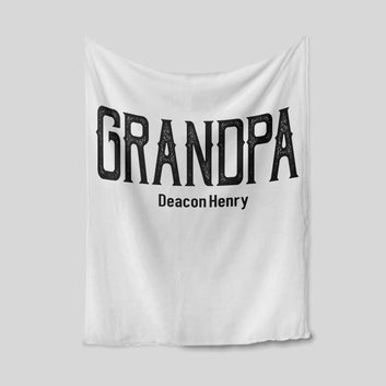 Grandpa Blanket, Family Blanket, Custom Name Blanket, Gift Blanket