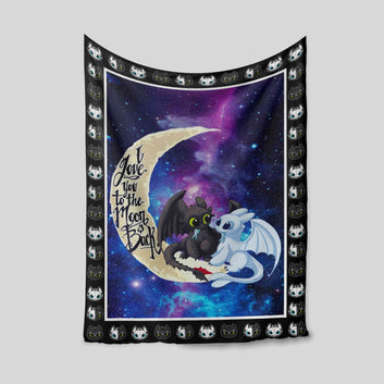 I Love You The Moon Blanket, The Night Fury Blanket, Moon Blanket, Gift Blanket