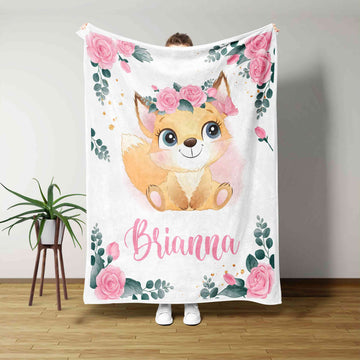 Custom Baby Blanket, Fox Blanket, Rose Blanket, Butterfly Blanket, Family Blanket, Blanket For Baby, Gift Blanket