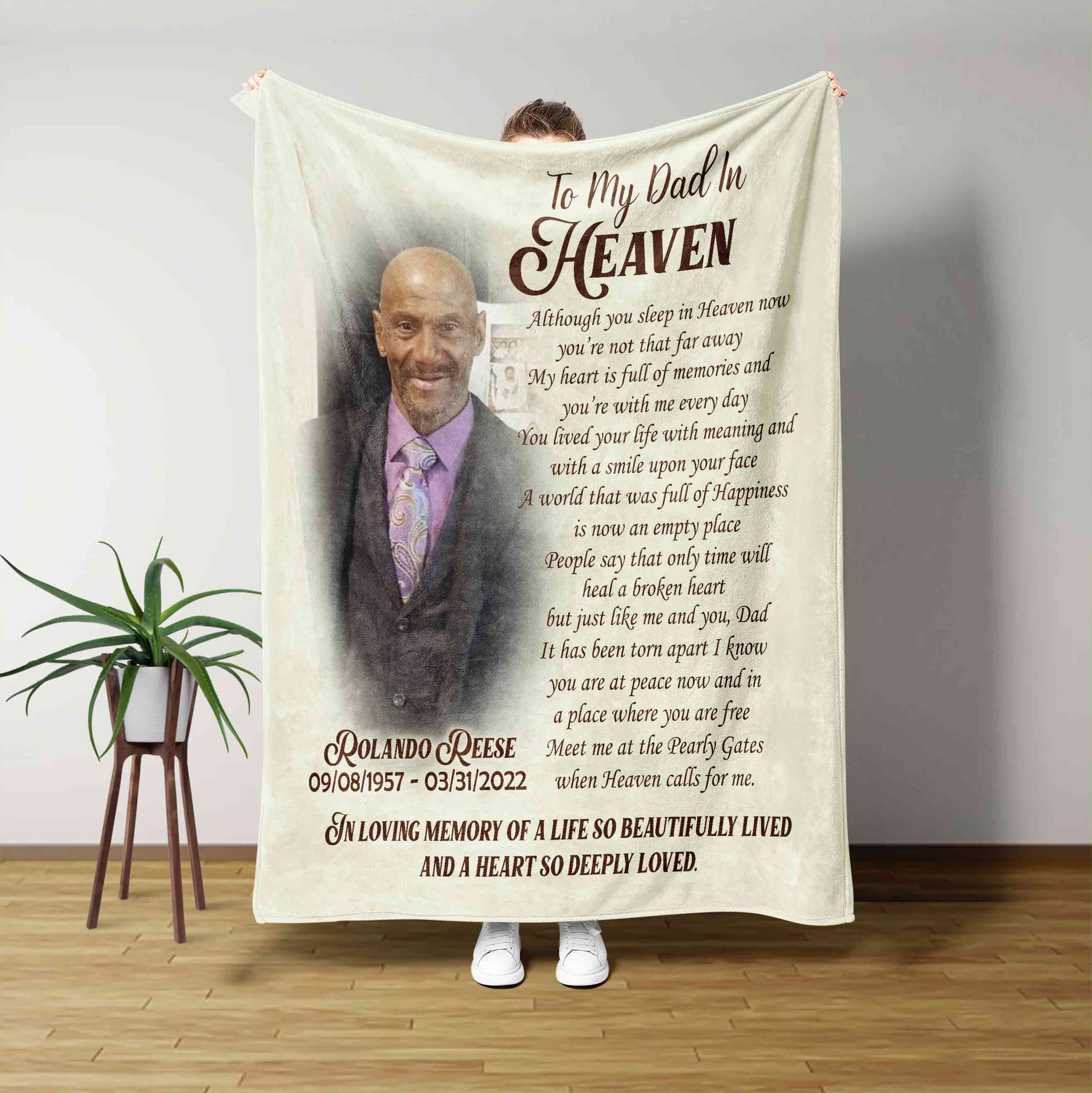 Personalized last shop name blanket