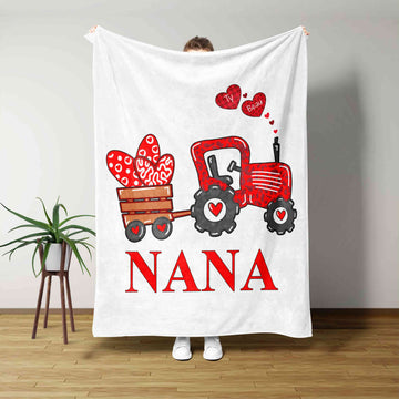 Personalized Name Blanket, Nana Blanket, Truck Blanket, Heart Blanket, Gift Blanket