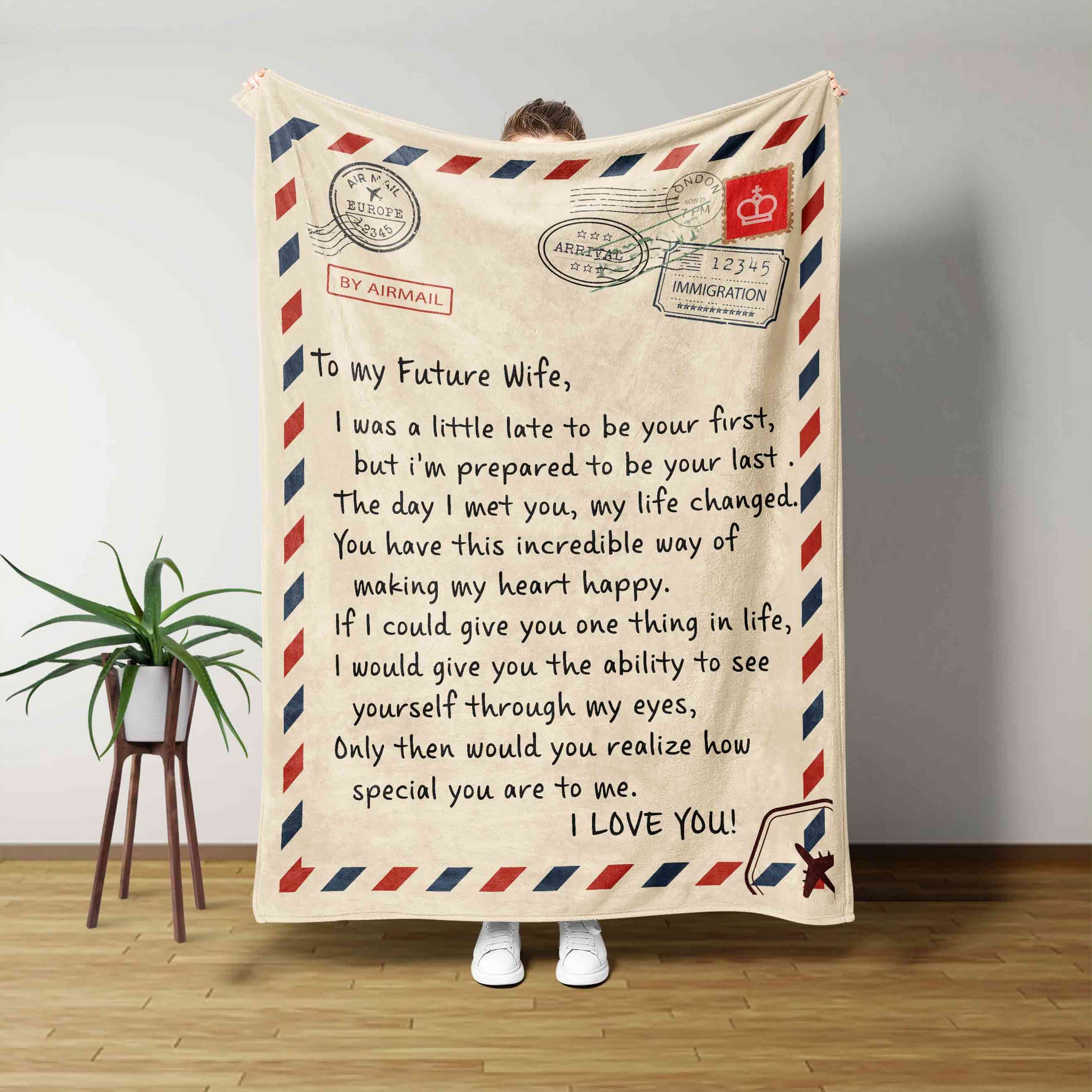 To My Future Wife Blanket, Letter Blanket, Family Blanket, Custom Name Blanket, Gift Blanket