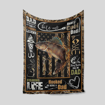 Dad The Man The Myth The Fishing Legend Blanket, Fishing Life Blanket, Fishing Blanket, Fish Blanket