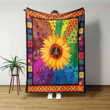 Hippie Blankets, Sunflower Blanket, Flower Blanket, Colorful Blanket, Family Blanket, Gift Blanket