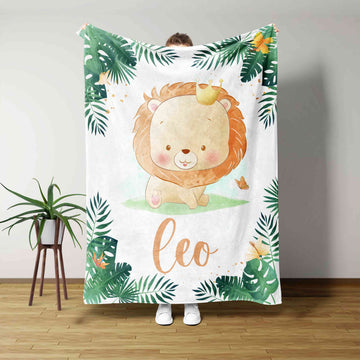 Custom Baby Blanket, Blanket Flower Leaves, Lion Blanket, Butterfly Blanket, Family Blanket, Blanket For Baby