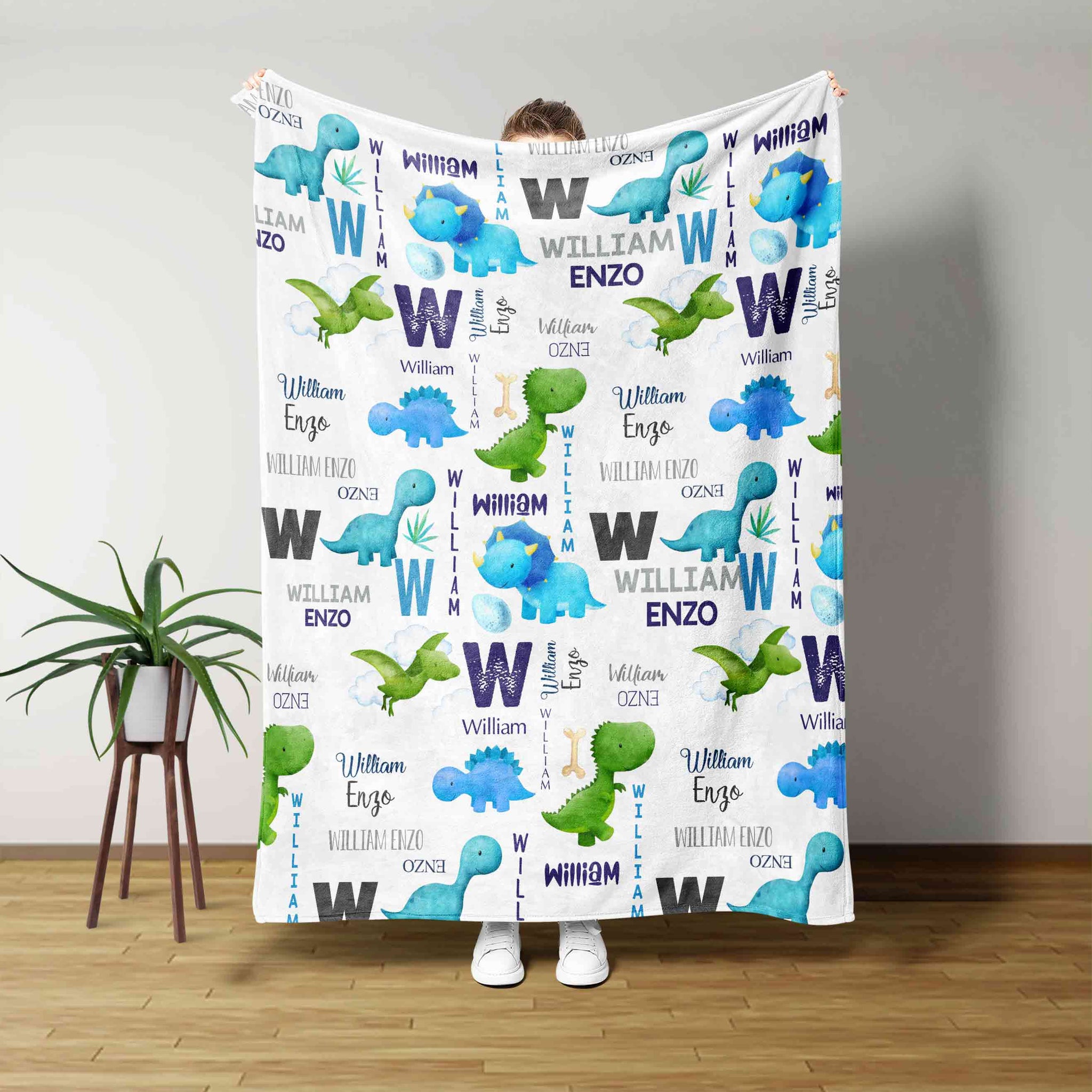Custom Baby Blanket, Animal Blanket, Dinosaur Blanket, Baby Blanket, Family Blanket, Blanket For Baby
