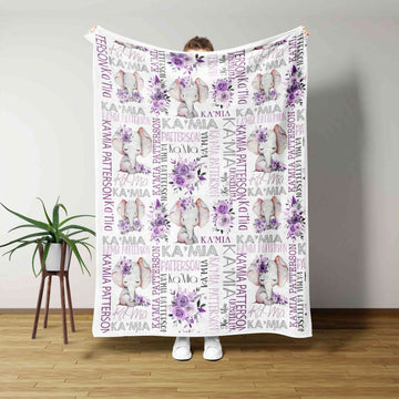 Custom Baby Blanket, Elephant Blanket, Flower Blanket, Baby Blanket Family Blanket, Gift Blanket