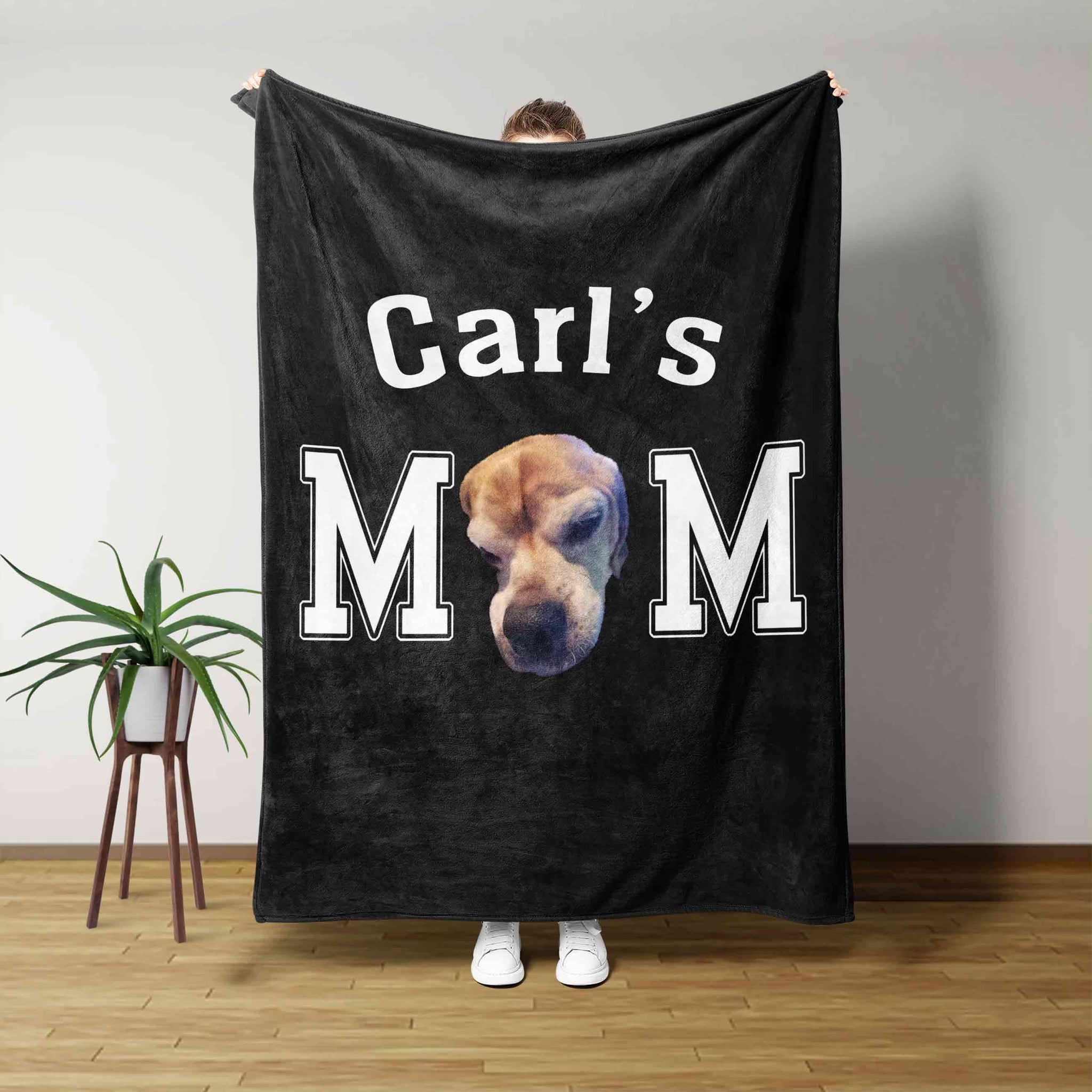 Carl's Mom Blanket, Dog Blanket, Custom Name Blanket, Custom Image Blanket, Family Blanket, Gift Blanket