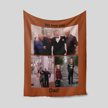 We Love You Blanket, Dad Blanket, Personalized Image Blanket, Personalized Name Blanket, Family Blanket, Gift Blanket