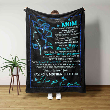 To My Mom Blanket, Mom Blanket, Heart Blanket, Custom Name Blanket, Family Blanket, Gift Blanket
