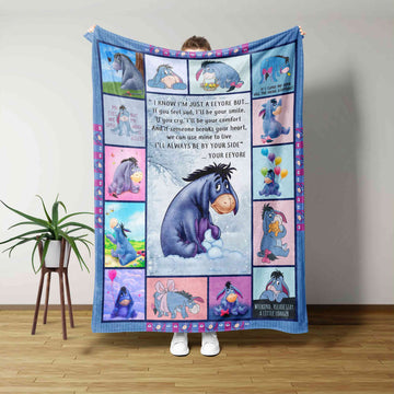 I'll Always Be By Your Side Blanket, Eeyore Blanket, Cartoon Blanket, Family Blanket, Blanket For Kid