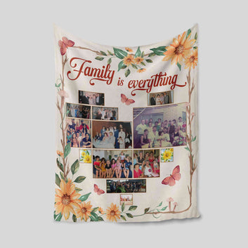 Family Is Everything Blanket, Custom Photo Blanket, Gift Blanket, Family Memories Blanket