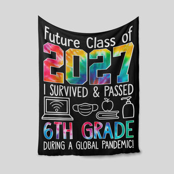 Future Class Of 2027 Blanket, School Blanket, Classroom Blanket, Gift Blanket