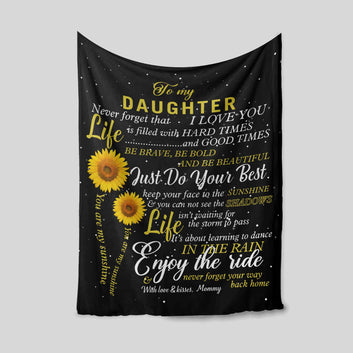 You Are My Sunshine Blanket, Personalized Name Blanket, Sunflower Blanket, Family Blanket, Gift Blanket