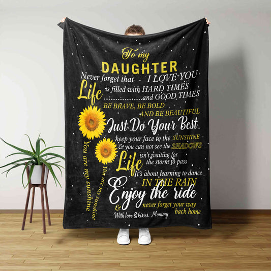 You Are My Sunshine Blanket, Personalized Name Blanket, Sunflower Blanket, Family Blanket, Gift Blanket