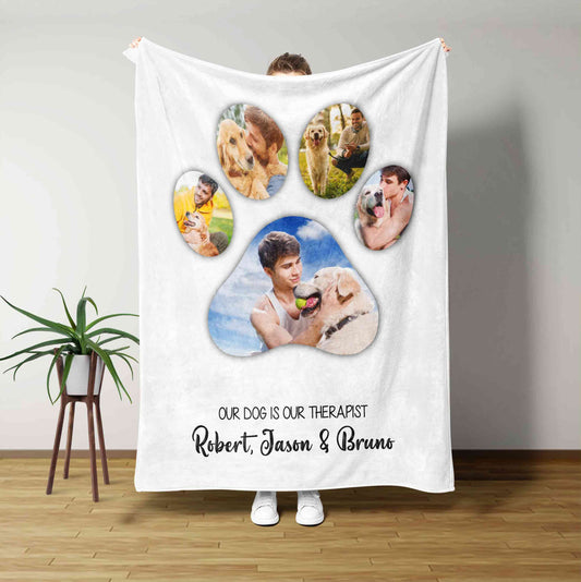 Pet Memorial Blanket, Dog Blanket, Pet Blanket, Custom Image Blanket, Custom Name Blanket, Gift Blanket