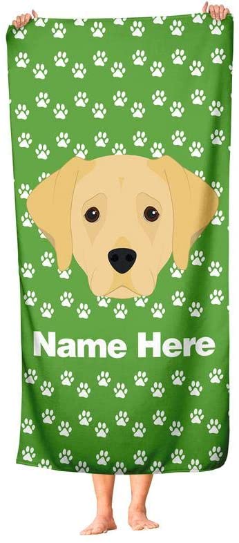 Personalized Corner Custom Pet Dog Breed Beach Towels 30 Breeds to Choose from - Large Adults Childrens Towel for Outdoor Boy Girl Fun Pool Bath Kid Baby...