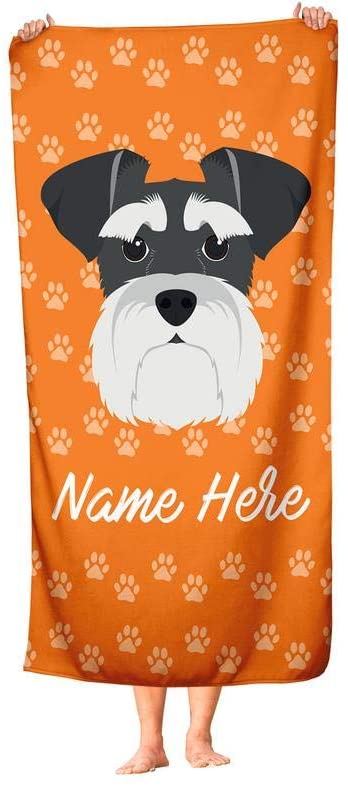 Personalized Corner Custom Pet Dog Breed Beach Towels 30 Breeds to Choose from - Large Adults Childrens Towel for Outdoor Boy Girl Fun Pool Bath Kid Baby Toddler Boys Girls