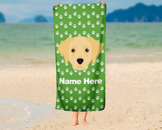 Personalized Corner Custom Pet Dog Breed Beach Towels 30 Breeds to Choose from - Large Adults Childrens Towel for Outdoor Boy Girl Fun Pool Bath Kid Baby...