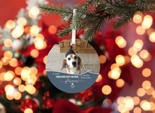 Pet Ornament, Pet Memorial Ornament, Paw Print Ornament, Custom Image Ornament, Custom Name Ornaments, Christmas Ornaments