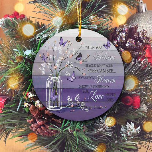 When You Believe Ornament, Butterfly Ornament, Christmas Ornaments, Ornament Gifts