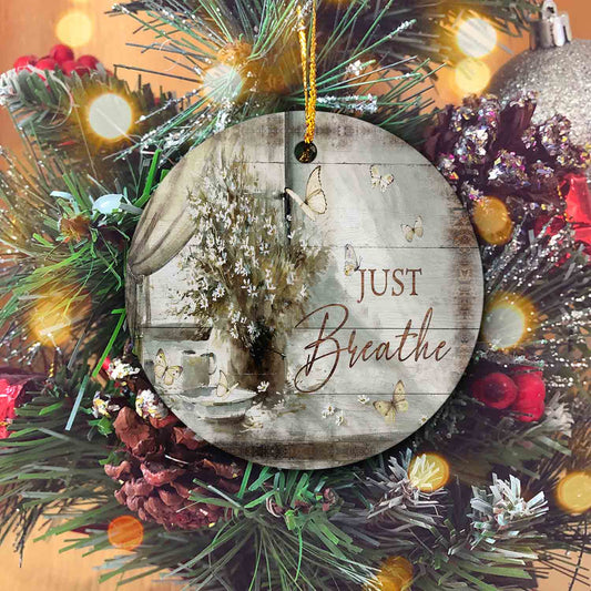 Just Breathe Ornament, Butterfly Ornament, Christmas Ornaments, Ornament Gifts, Family Ornament, Ornament Decor