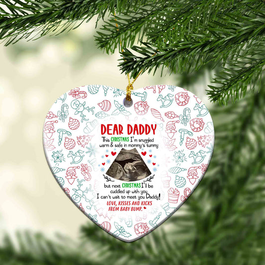 Pregnancy Announcement Gift, Custom UltraSound Baby Ornament, Custom Image Ornament, Christmas Ornament, Ornament Gifts For Dad Grandparents