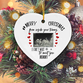 Pregnancy Announcement Gift, Custom UltraSound Baby Ornament, Custom Image Ornament, Christmas Ornament, Ornament Gifts For Dad Grandparents