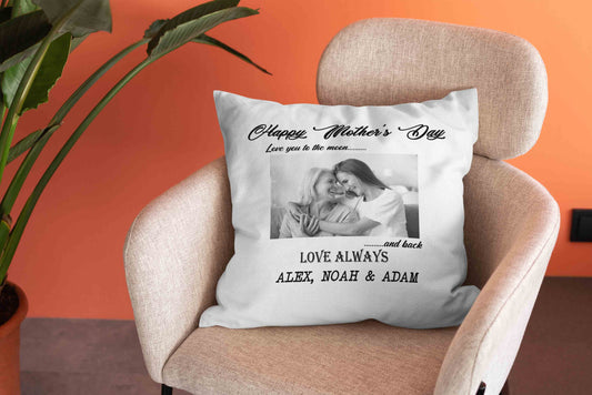 Happy Mother’s Day Pillow, Mother Pillow, Personalized Name Pillows, Custom Image Pillow, Throw Pillows, Pillow Gift