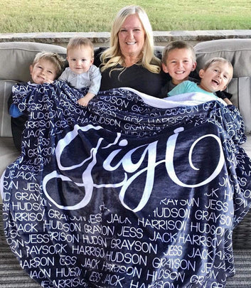 Personalized Name Blanket for Your Nana, Custom Throw Blanket with Name Daughter, Mom, Dad, Grandma. Great Gift for Christmas