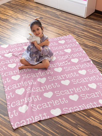 Personalized Name Blanket for Your Daughter, Customized Name Baby Blankets for Girls, Great Gift for Birthday, Christmas