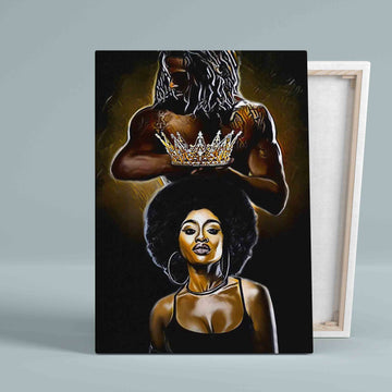Beautiful Black Queen Canvas, Queen Canvas, Black Women Canvas, Canvas Prints, Canvas Wall Art, Gift Canvas