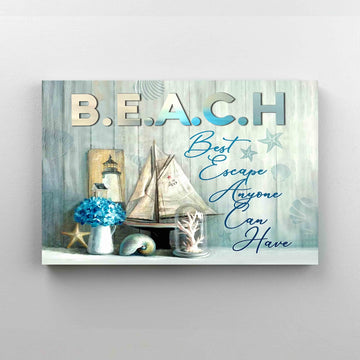Best Escape Anyone Can Have Canvas, Beach Canvas, Wall Art Canvas, Gift Canvas