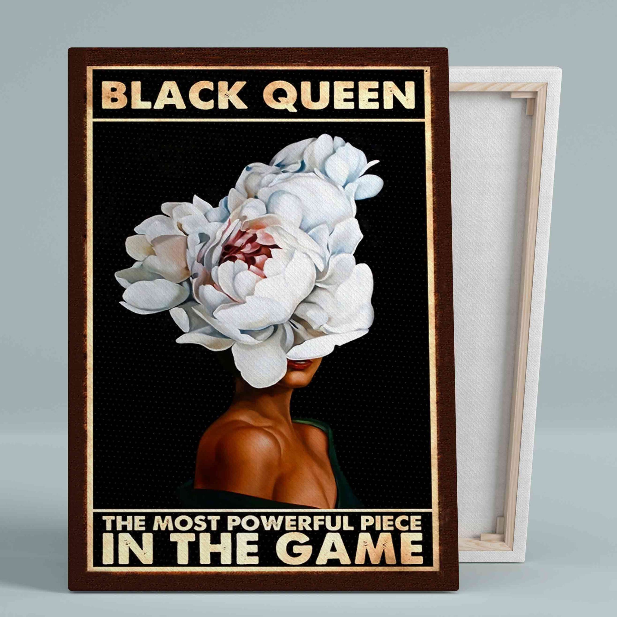 Black Queen The Most Powerful Piece In The Game Canvas, Black Queen Canvas, Black Woman Canvas