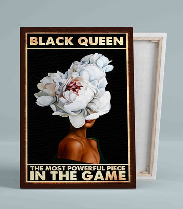 Black Queen The Most Powerful Piece In The Game Canvas, Black Queen Canvas, Black Woman Canvas