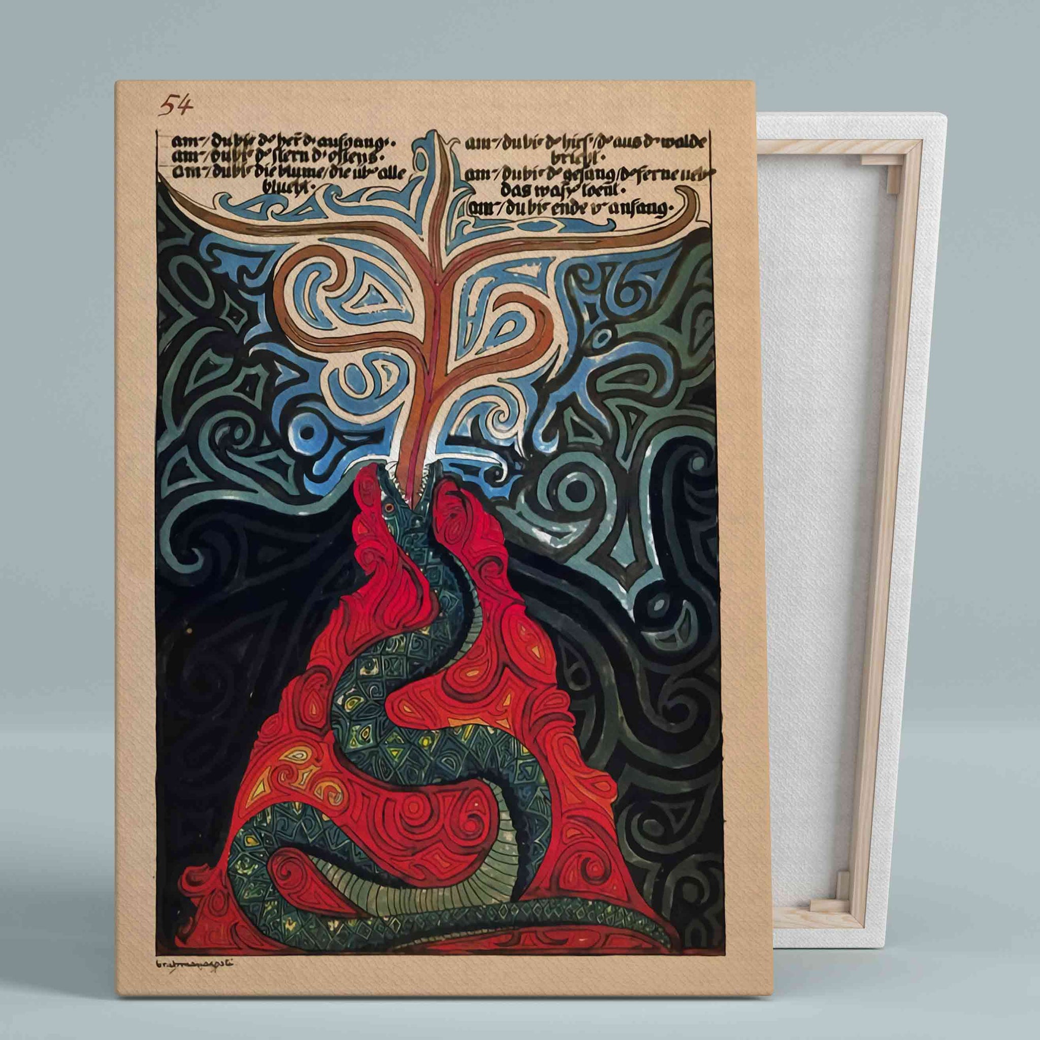 Carl Gustav Jung Canvas, Red Book Canvas, Psychology Alchemy Canvas, Painting Canvas, Gift Canvas