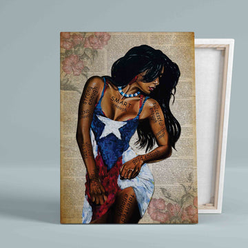 Cuban Woman Canvas, Black Women Canvas, Canvas Wall Art, Canvas Prints, Gift Canvas