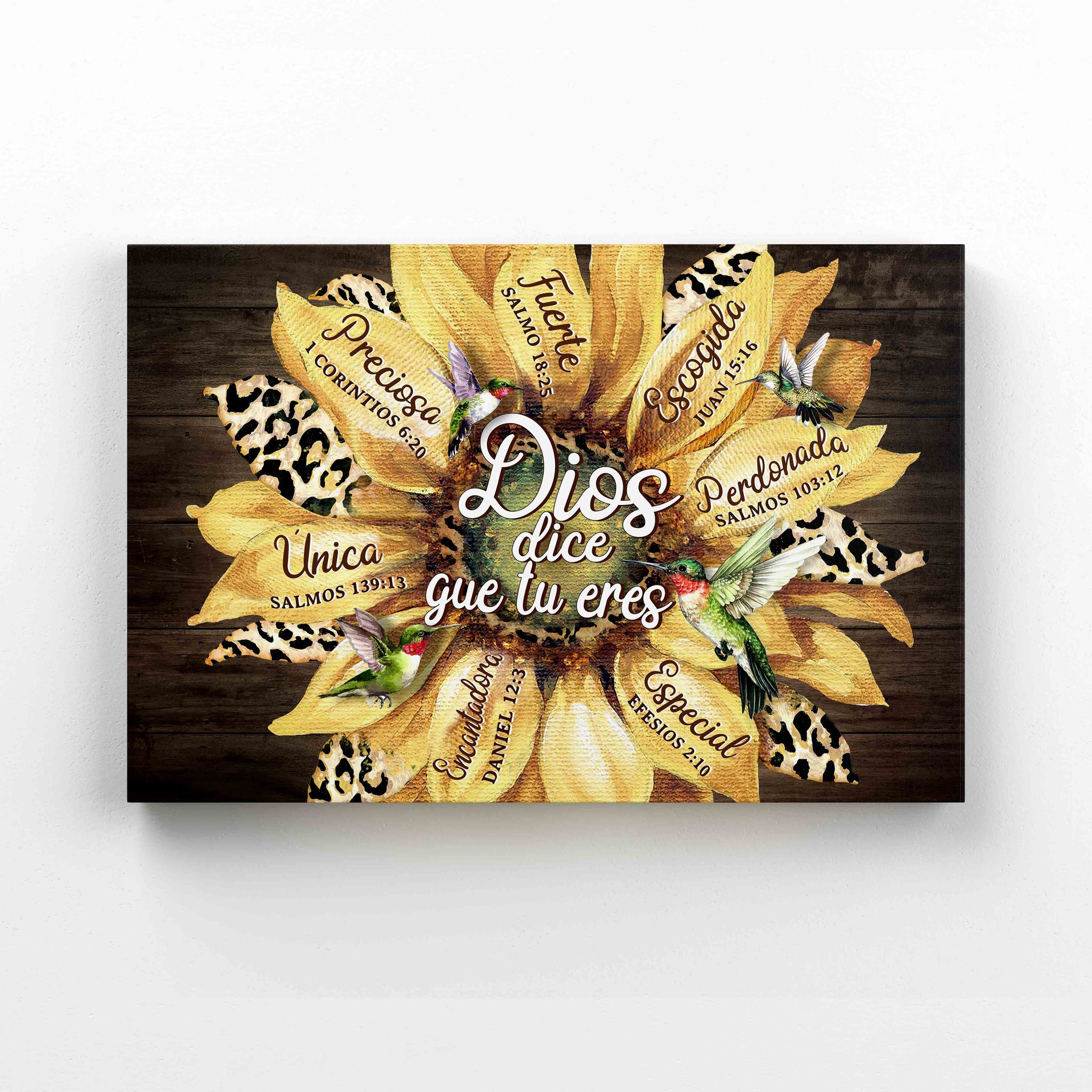 Dios Dice Que Tu Eres Canvas, God Says You Are Canvas, God Canvas, Sunflower Canvas, Canvas Wall Art
