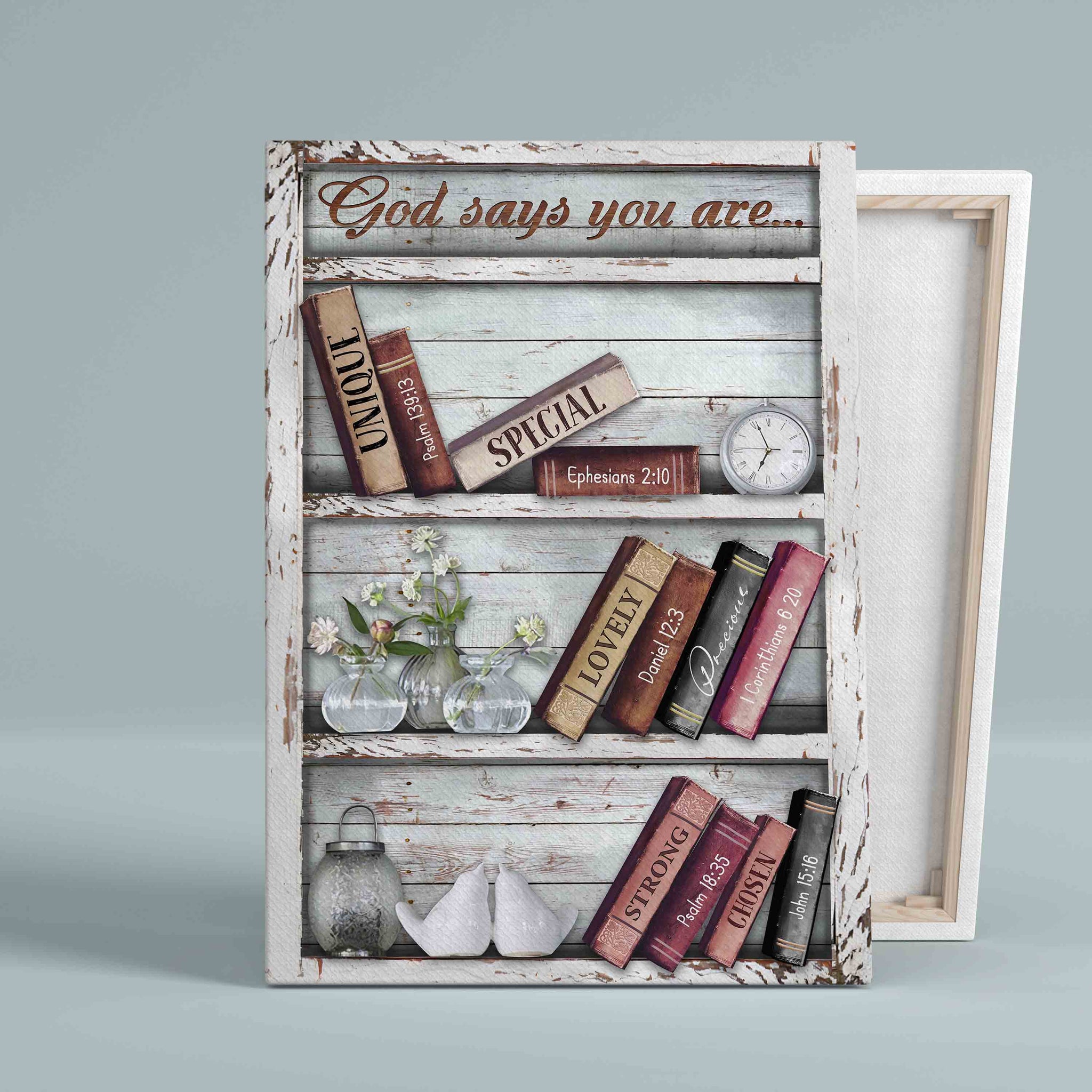 God Says You Are Canvas, Book Case Canvas, God Canvas, Wall Art Canvas, Gift Canvas