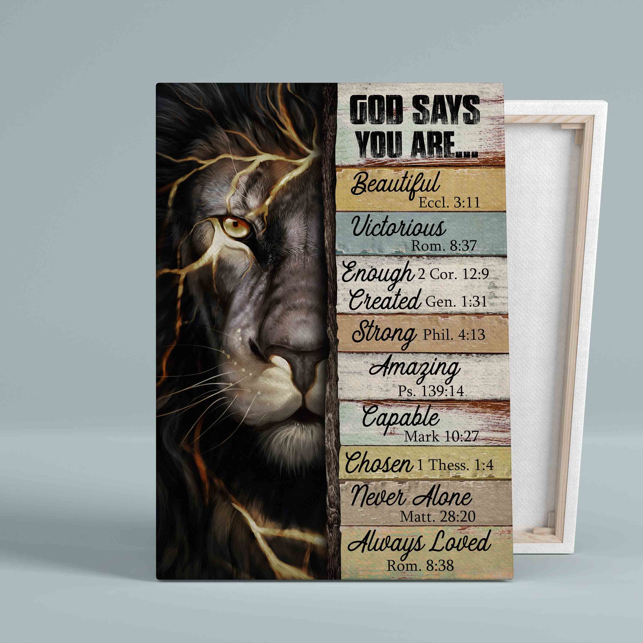 God Says You Are Canvas, Lion Canvas, Wall Art Canvas, Gift Canvas