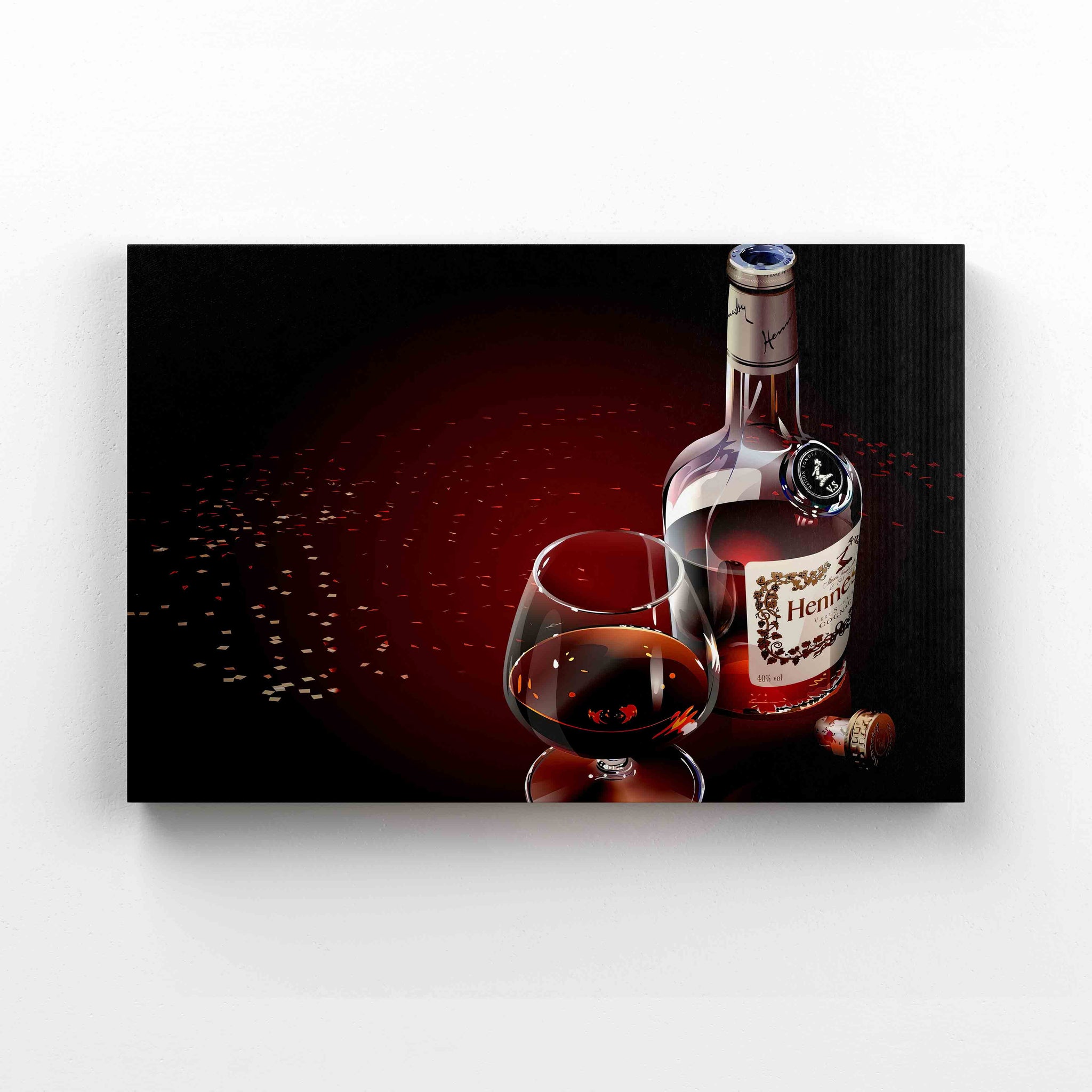 Hennessy Cognac Canvas, Hennessy Canvas, Wine Canvas, Liquor Canvas, Canvas Wall Art, Gift Canvas