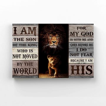 I Am The Son Of The King Canvas, Lion Canvas, Family Canvas