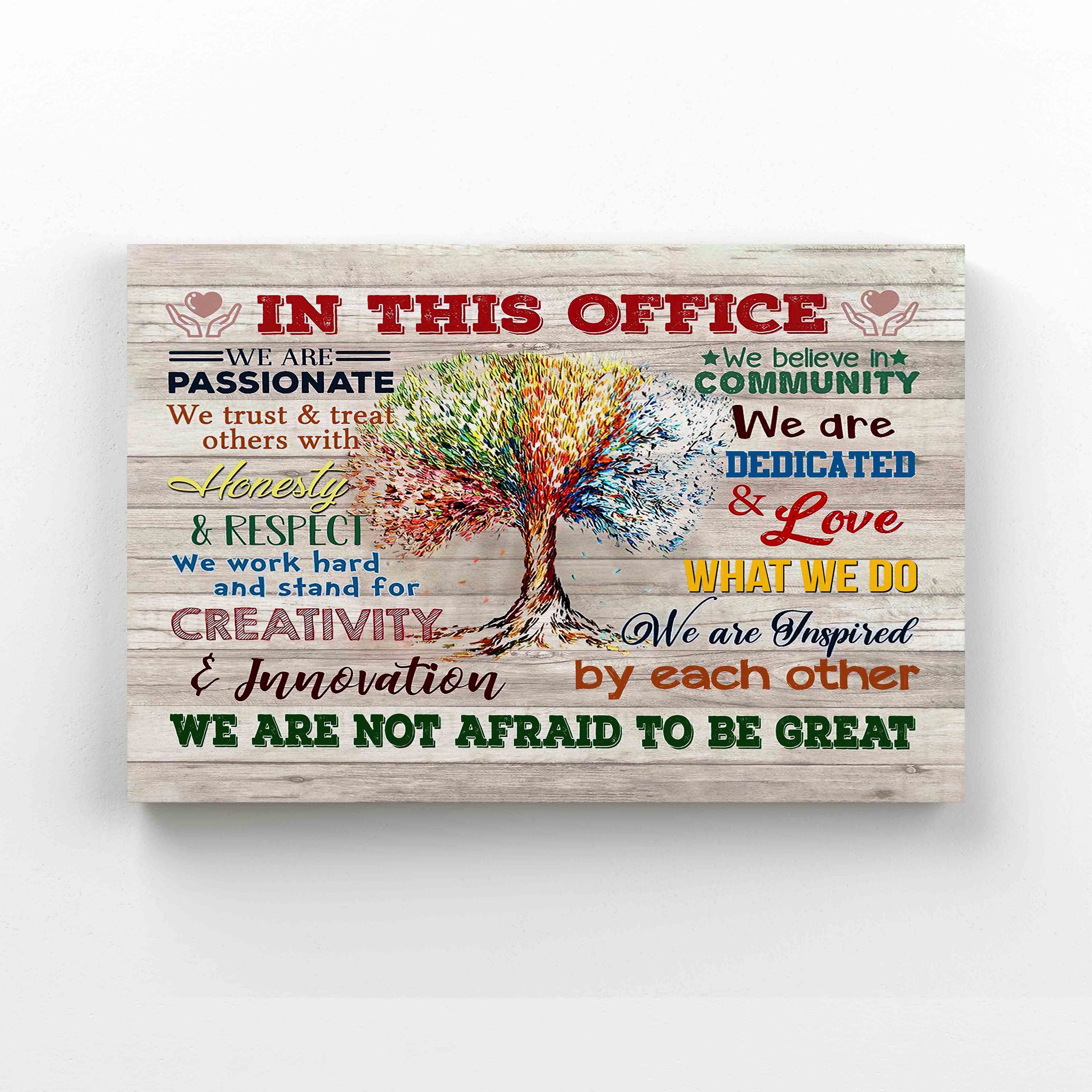 In This Office Canvas, We Are Passionate Canvas, Motivational Canvas, Gift Canvas