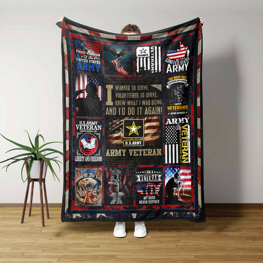Military Blanket, Veteran Blanket, Military Blanket, Us Army Blanket, Army Gifts for Soldier, Army Veteran Gift, Grandpa Blanket Custom Blanket