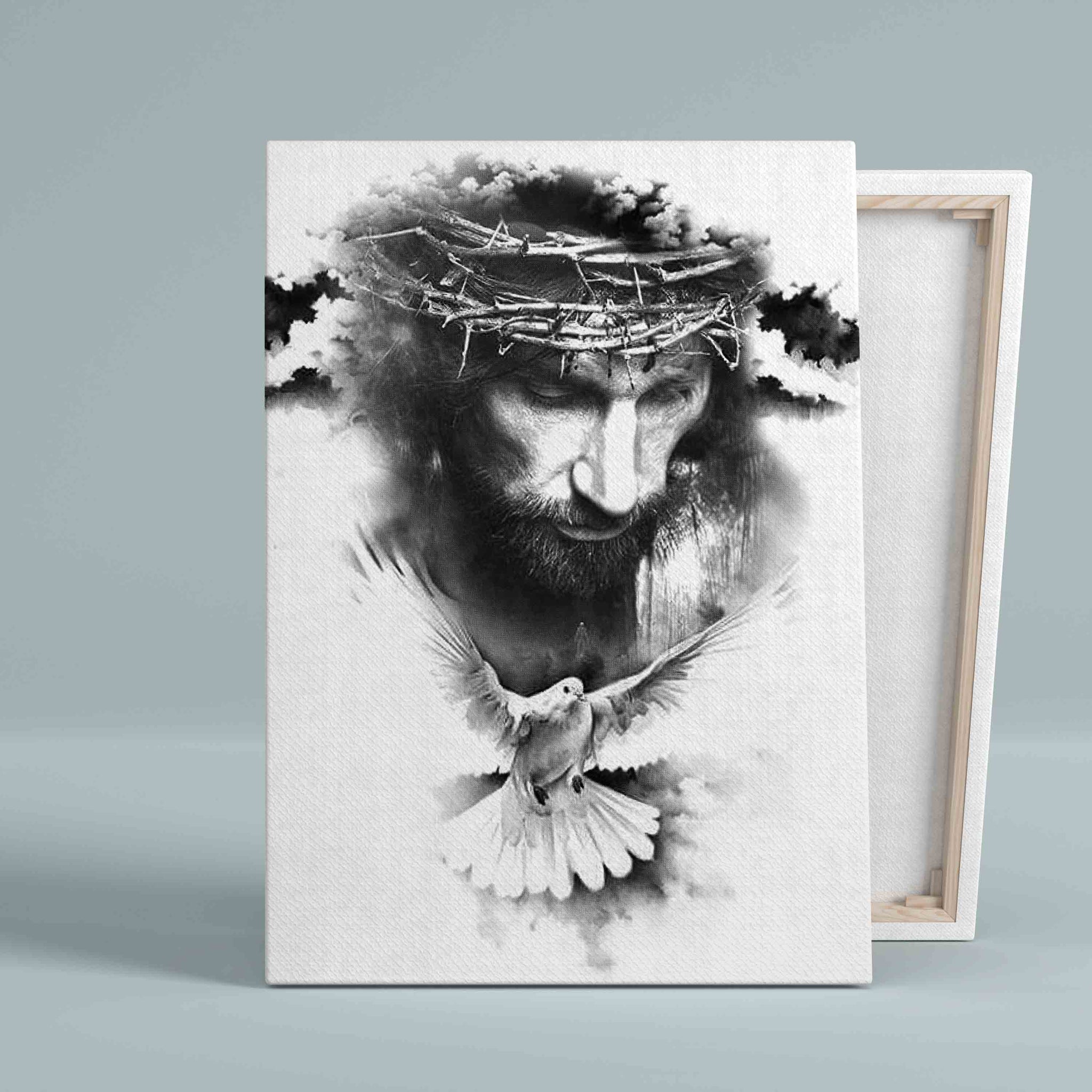 Jesus And Pigeon Canvas, God Canvas, Jesus Canvas, Painting Canvas, Wall Art Canvas